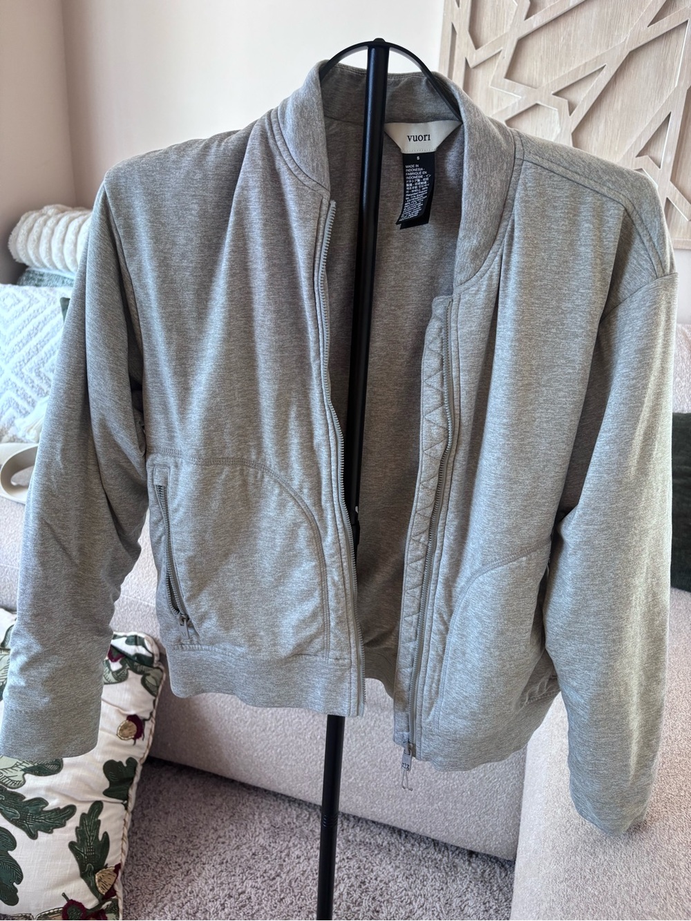 Vuori Light Gray Bomber Jacket